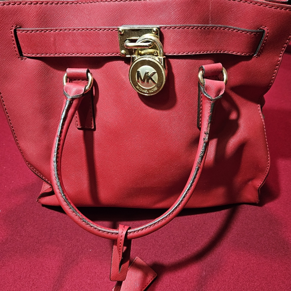 Authentic Michael Kors red large purse